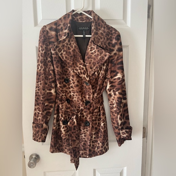 VINTAGE BEHAR NEW YORK ANIMAL PRINT LIGHT COAT - Picture 1 of 5